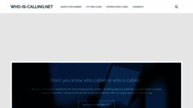 What Who-is-calling.net website looked like in 2020 (3 years ago)