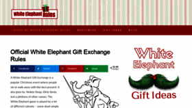What Whiteelephantrules.com website looked like in 2020 (4 years ago)