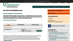 What Weiterbildung-mv.de website looked like in 2020 (3 years ago)