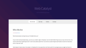 What Webcatalyst.net website looked like in 2020 (4 years ago)
