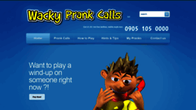What Wackyprankcalls.com website looked like in 2020 (3 years ago)