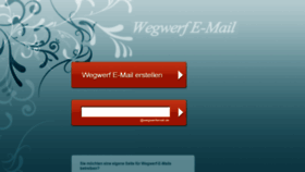 What Wegwerfemail.de website looked like in 2020 (3 years ago)