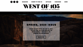 What Westof105.com website looked like in 2020 (5 years ago)