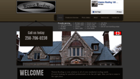 What Westonroofing.ca website looked like in 2020 (3 years ago)