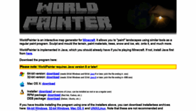 What Worldpainter.net website looked like in 2020 (3 years ago)