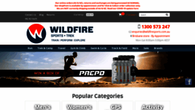 What Wildfiresports.com.au website looked like in 2020 (3 years ago)