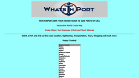 What Whatsinport.com website looked like in 2020 (3 years ago)