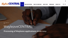 What Wayleavecentral.co.za website looked like in 2020 (3 years ago)