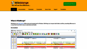 What Winmerge.org website looked like in 2020 (3 years ago)