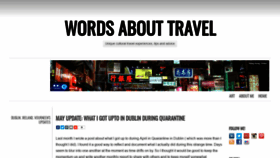 What Wordsabouttravel.com website looked like in 2020 (3 years ago)