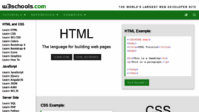 What W3schools.com website looked like in 2020 (3 years ago)