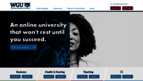 What Wgu.edu website looked like in 2020 (3 years ago)