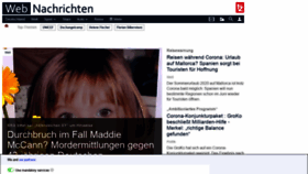 What Webnachrichten.de website looked like in 2020 (3 years ago)
