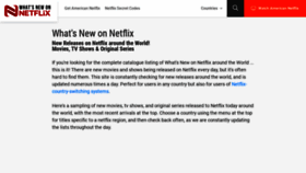 What Whatsnewonnetflix.com website looked like in 2020 (3 years ago)