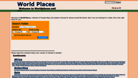 What Worldplaces.net website looked like in 2020 (3 years ago)