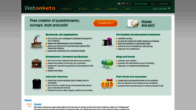What Webanketa.com website looked like in 2020 (3 years ago)