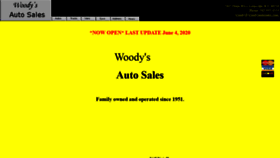 What Woodysautosales.com website looked like in 2020 (3 years ago)