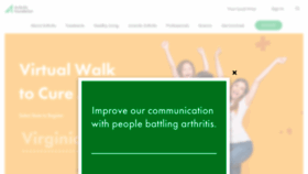 What Walktocurearthritis.org website looked like in 2020 (3 years ago)