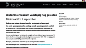 What Waterliniemuseum.nl website looked like in 2020 (3 years ago)