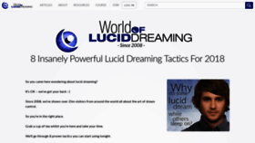 What World-of-lucid-dreaming.com website looked like in 2020 (3 years ago)
