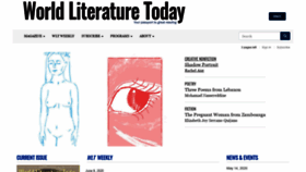 What Worldliteraturetoday.org website looked like in 2020 (3 years ago)