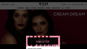 What Wyconcosmetics.com website looked like in 2020 (3 years ago)