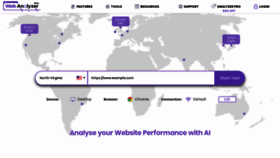What Webanalyzer.io website looked like in 2020 (3 years ago)