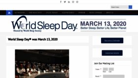 What Worldsleepday.org website looked like in 2020 (5 years ago)