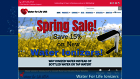 What Waterforlifeusa.com website looked like in 2020 (3 years ago)