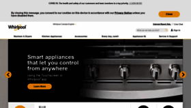 What Whirlpoolappliances.ca website looked like in 2020 (3 years ago)