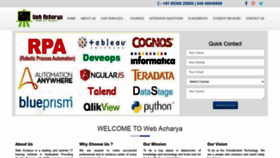 What Webacharya.com website looked like in 2020 (3 years ago)