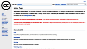 What Wiki.creativecommons.org website looked like in 2020 (3 years ago)