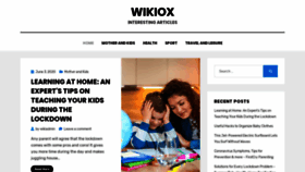 What Wikiox.com website looked like in 2020 (3 years ago)
