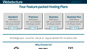 What Webetecture-hosting.co.uk website looked like in 2020 (3 years ago)