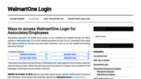 What Walmartonelogin.biz website looked like in 2020 (3 years ago)