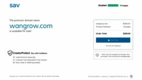 What Wangrow.com website looked like in 2020 (3 years ago)