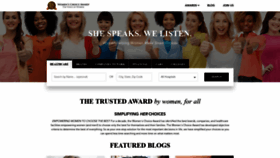 What Womenschoiceaward.com website looked like in 2020 (3 years ago)