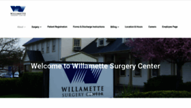 What Willamettesurgerycenter.com website looked like in 2020 (3 years ago)