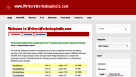 What Writersworkshopindia.com website looked like in 2020 (3 years ago)