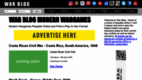What Warblog.co.uk website looked like in 2020 (3 years ago)