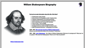 What William-shakespeare.org.uk website looked like in 2020 (3 years ago)