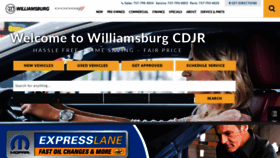 What Williamsburgchryslerjeep.com website looked like in 2020 (3 years ago)