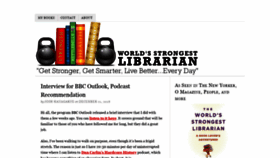 What Worldsstrongestlibrarian.com website looked like in 2020 (3 years ago)