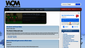 What Worldofminecraft.com website looked like in 2020 (3 years ago)