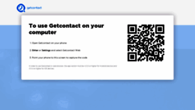 What Web.getcontact.com website looked like in 2020 (3 years ago)