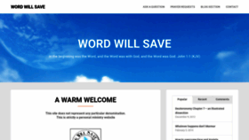 What Wordwillsave.com website looked like in 2020 (3 years ago)