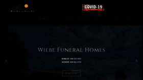 What Wiebefuneralhomes.com website looked like in 2020 (3 years ago)