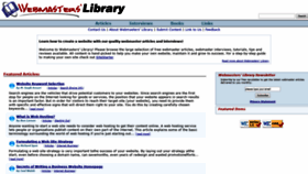 What Webmasterslibrary.com website looked like in 2020 (3 years ago)