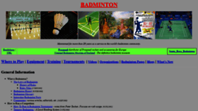 What Worldbadminton.com website looked like in 2020 (3 years ago)