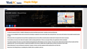 What Workbccentre-mapleridge.ca website looked like in 2020 (3 years ago)